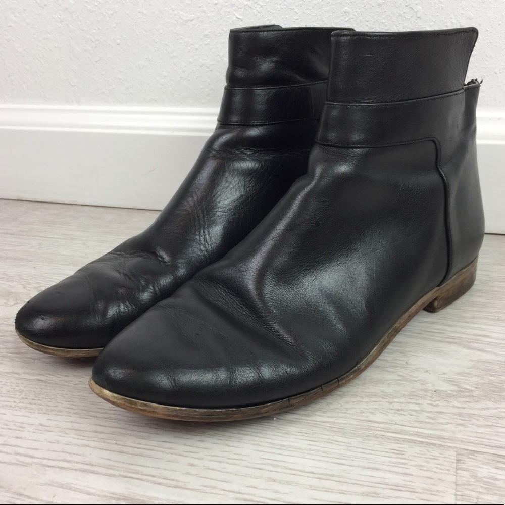 Kate Spade Saturday Black Leather Booties Size 8.5
